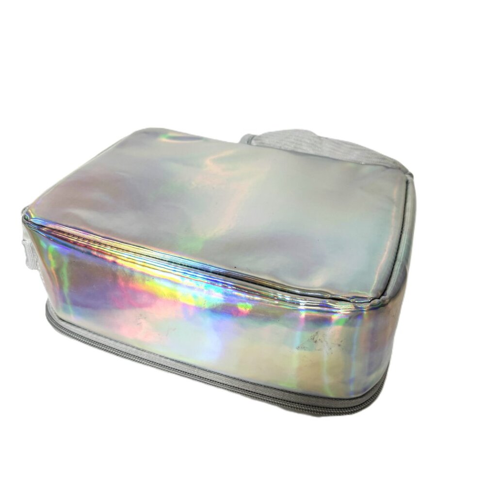 Fulton Bag Co Lunch Bag Insulated Upright Silver Opalescent Tote NWT - Picture 5 of 15